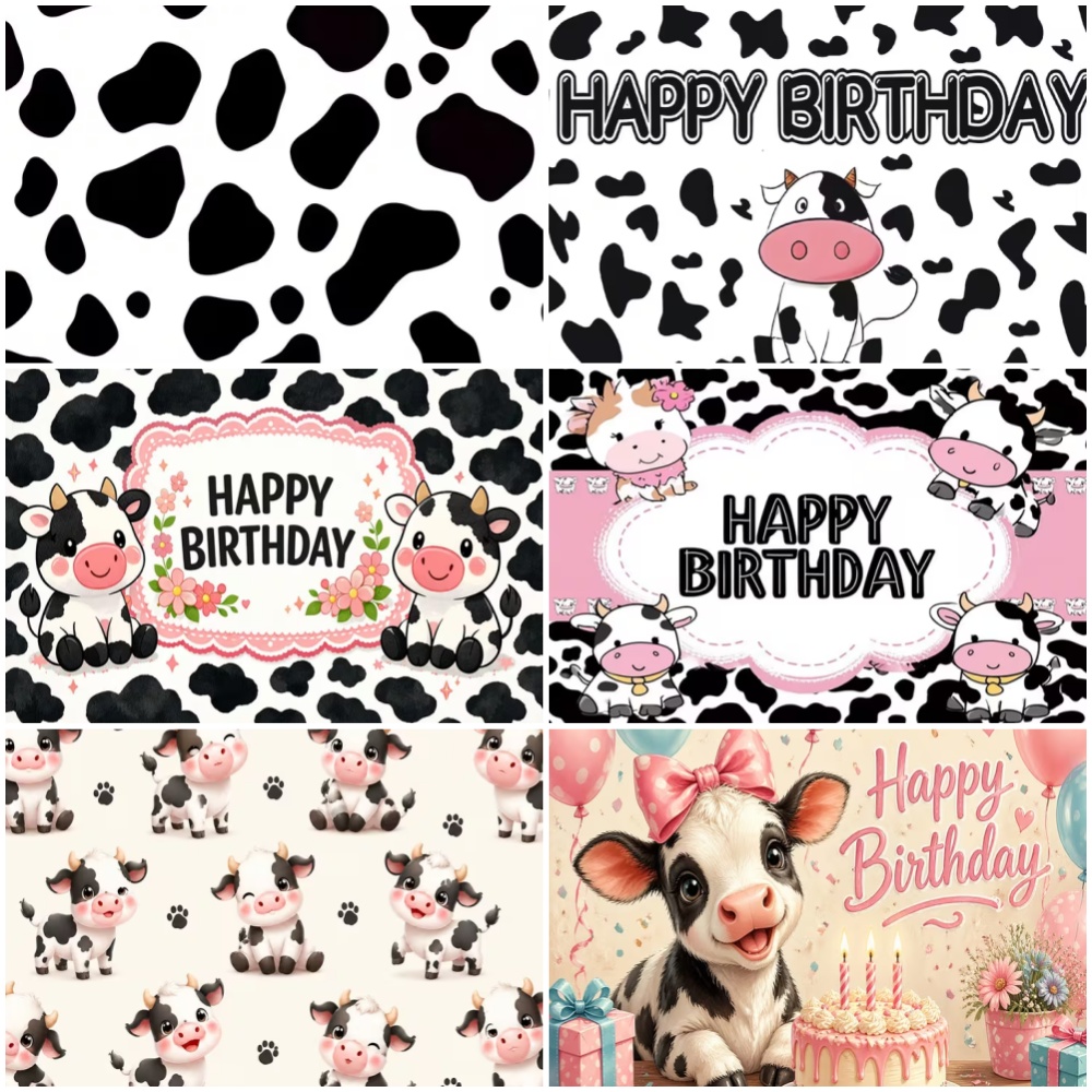 Banner Kids Toys - Dekorasi Pesta Ulang Tahun Sapi Hitam