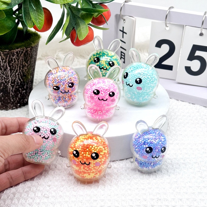 Kids Toys Easter - 3 Buah Bola Stres Kelinci Licin