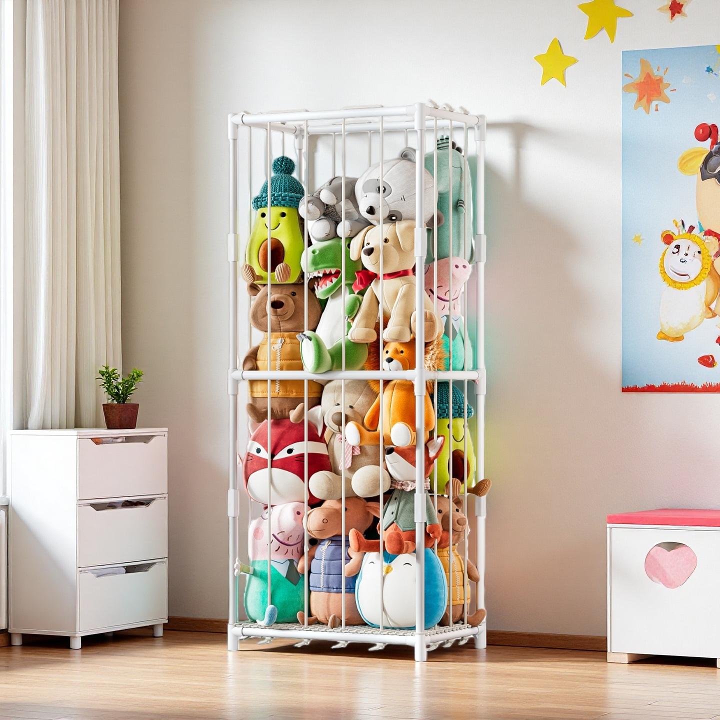 Kids' Toys - Organizer Penyimpanan Boneka Vertikal Bertema Kebun