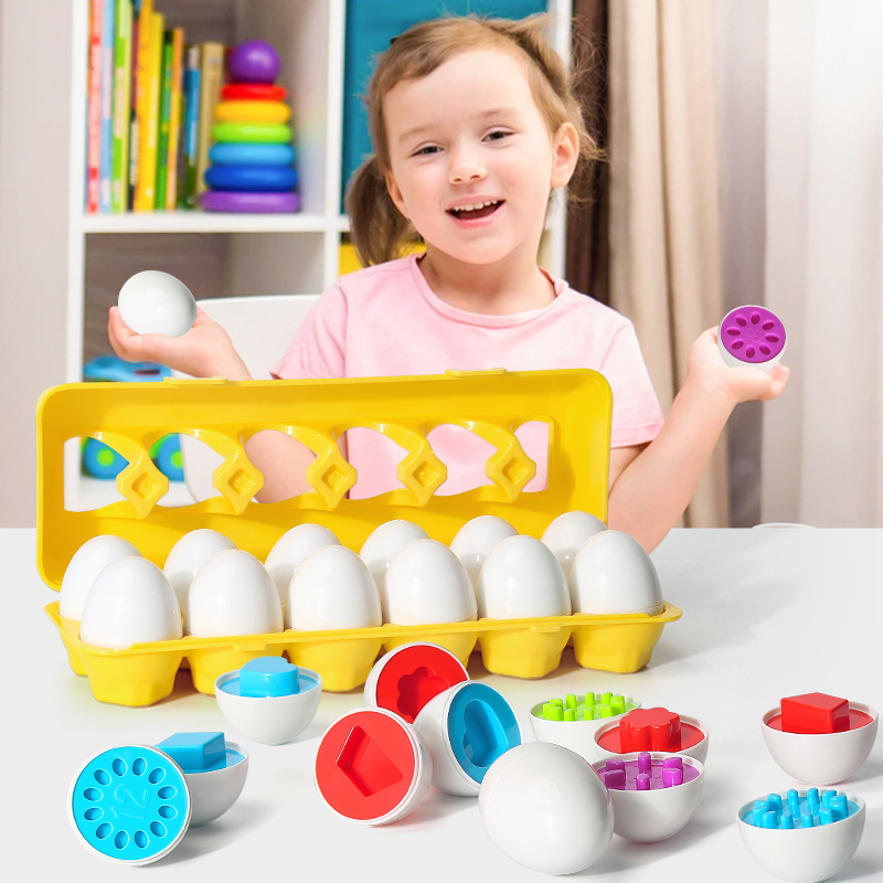 Kids Toys Easter - Sekrup telur 3D Puzzle montesori, mainan