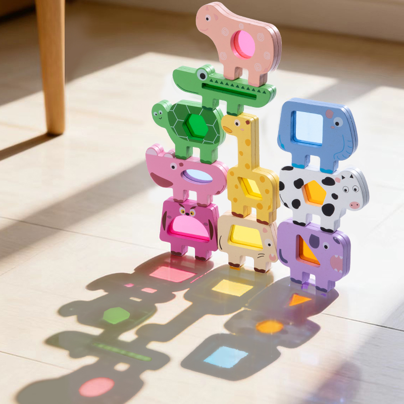 Mainan Susun Balok Akrilik Ben - Wooden Blocks Stacking ulasan dan harga
