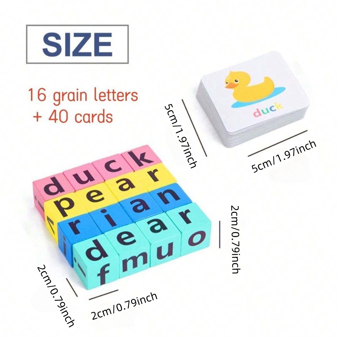 Permainan Papan Ejaan Alfabet  - Wooden Blocks Stacking ulasan dan harga