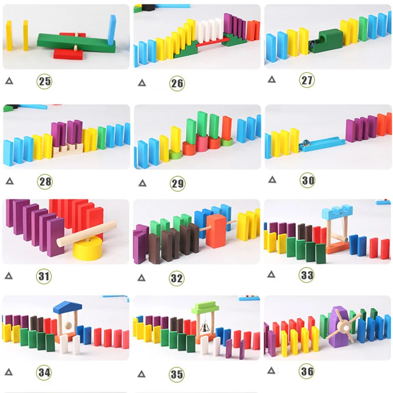Montessori mainan Domino pelan - Wooden Blocks Stacking ulasan dan harga
