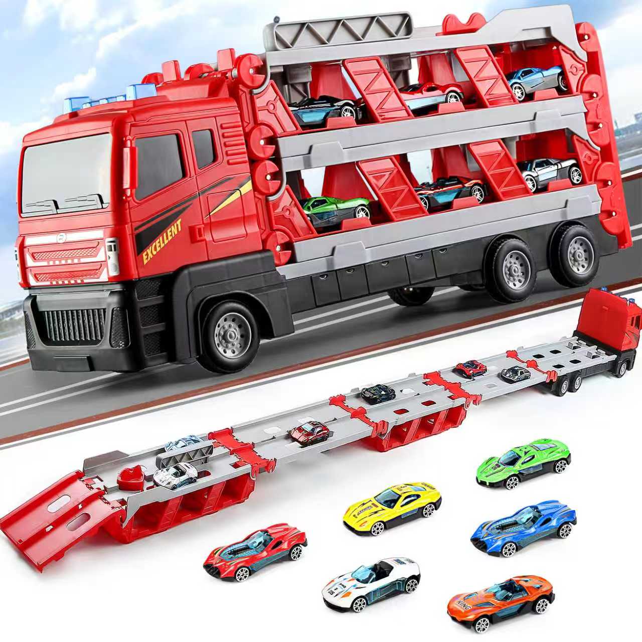Set Mainan Truk Pengangkut Mob - Kids Toys Vehicle ulasan dan harga