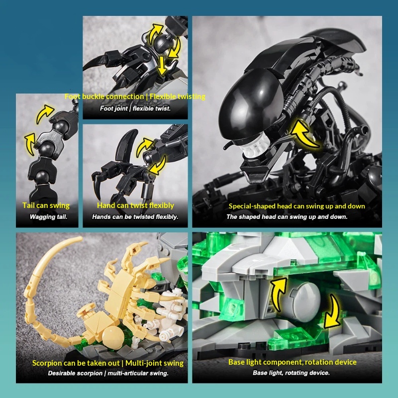 Mainan Blok Bangunan MOC Xenom - Xenomorph Kids Toys ulasan dan harga