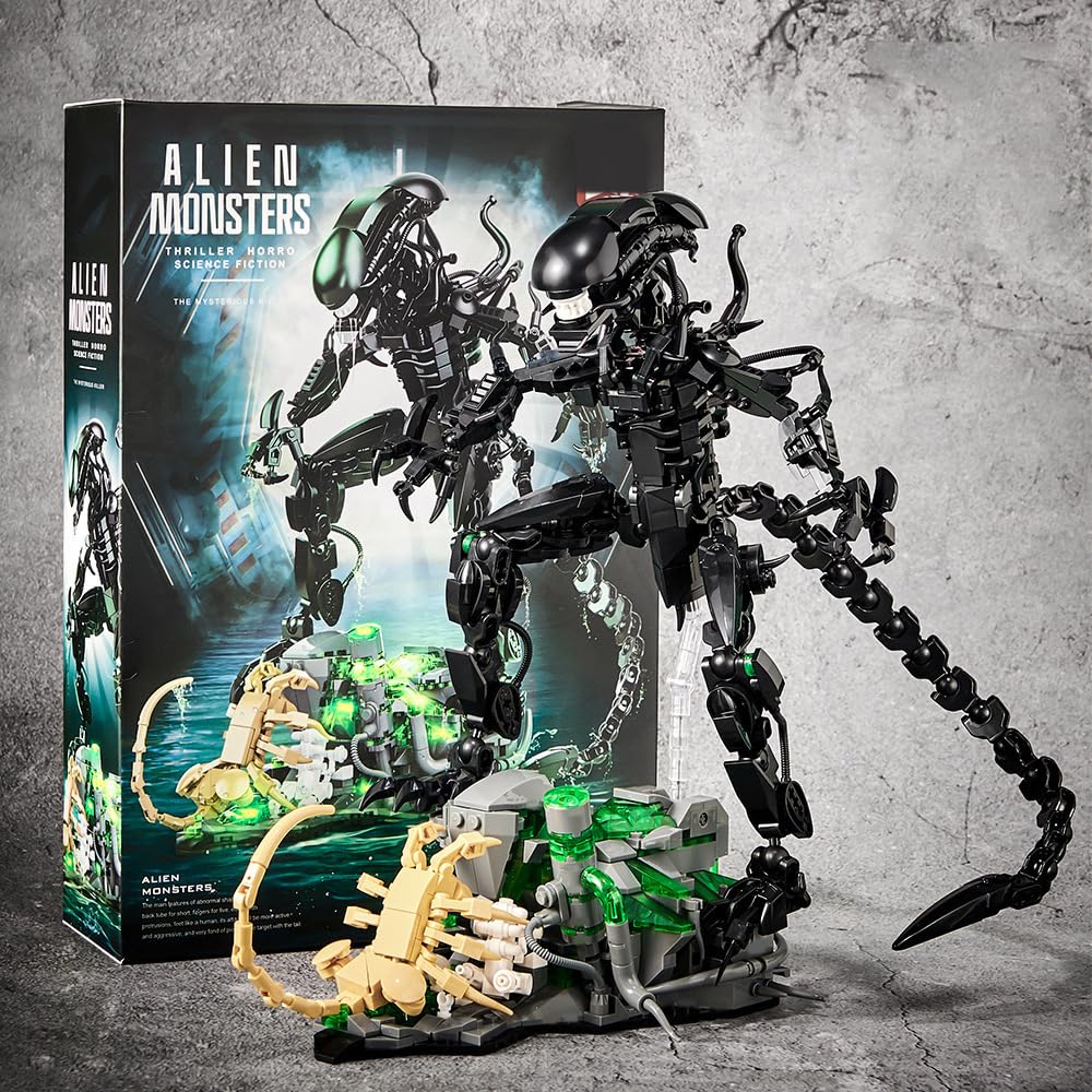 958 Buah Set Blok Bangunan Mon - Xenomorph Kids Toys ulasan dan harga