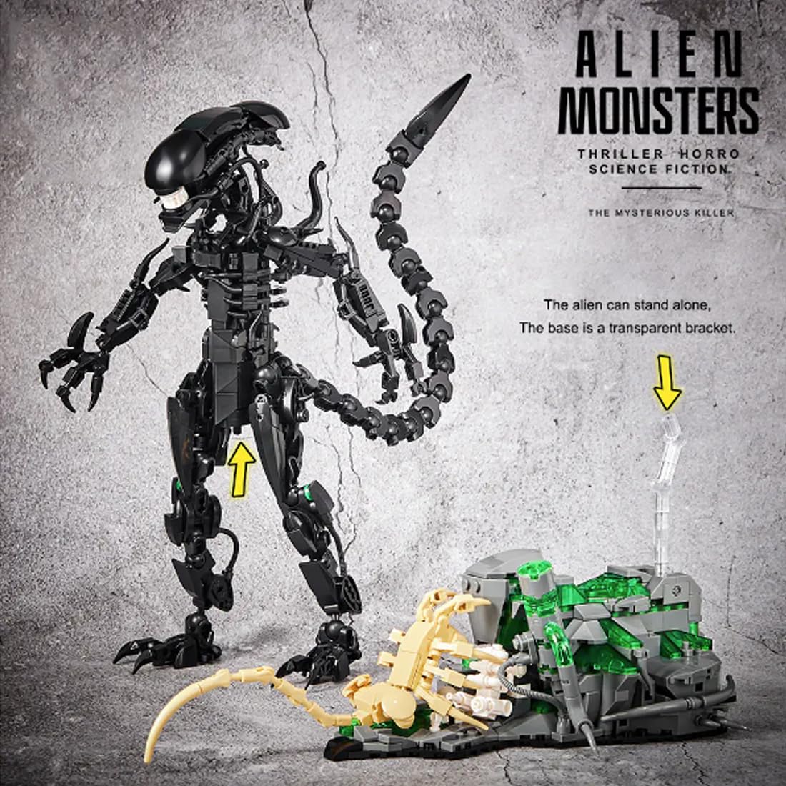 958 Buah Set Blok Bangunan Mon - Xenomorph Kids Toys ulasan dan harga