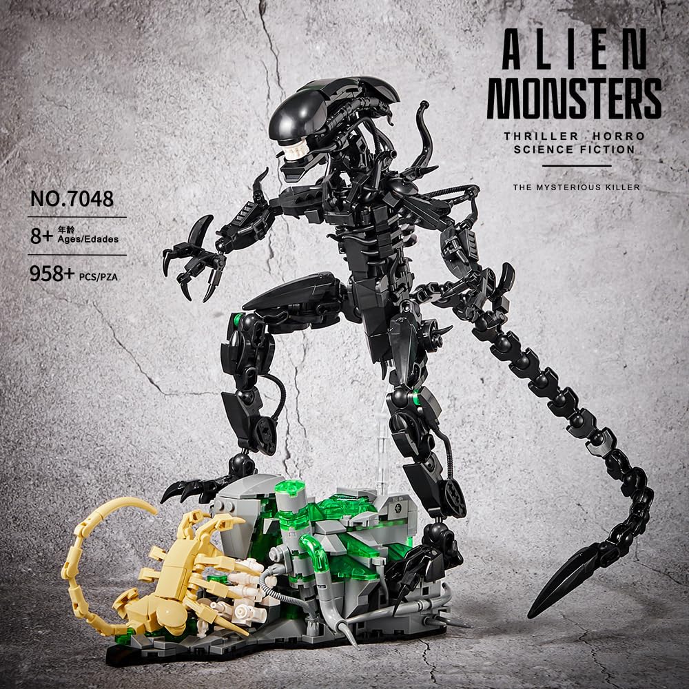 958 Buah Set Blok Bangunan Mon - Xenomorph Kids Toys ulasan dan harga