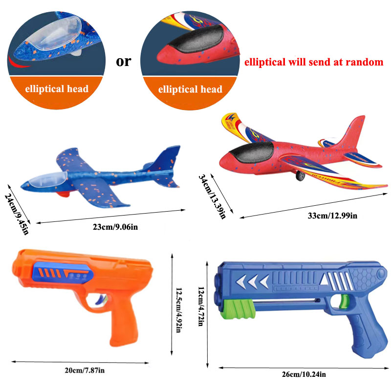 HH Kids Pesawat Busa 24/34cm d - Catapult Launcher Toy ulasan dan harga