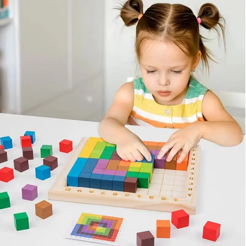 Mainan Puzzle Kayu Montessori  - Wooden Blocks Stacking ulasan dan harga