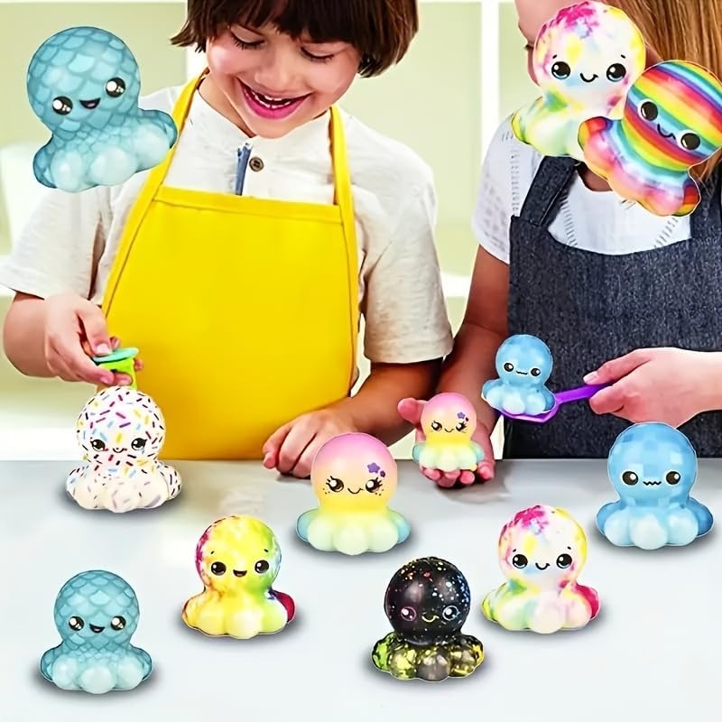 6/12 Buah Mainan Gurita Squish - Kids Toys Easter ulasan dan harga